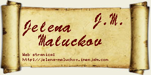Jelena Maluckov vizit kartica